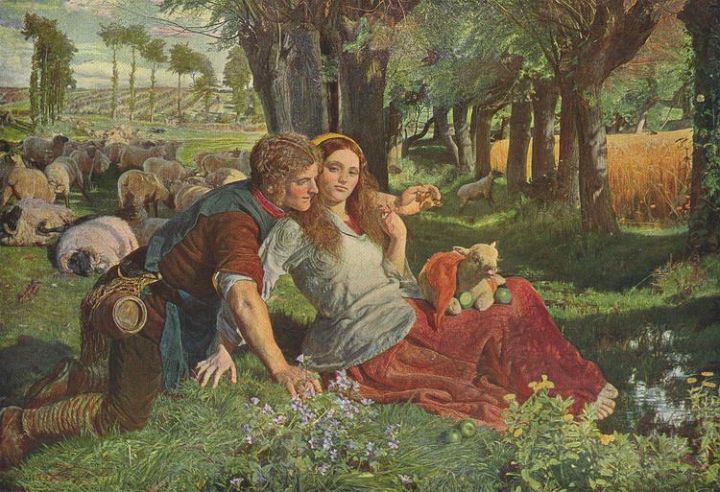 The Shepherdesss Lover and Sheep