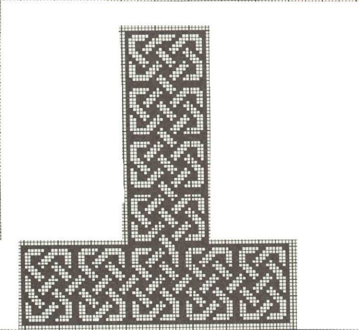 Thors Hammer Knotted Cross Stitch Knit
