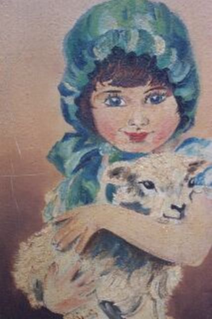 Victorian Girl with Sheep