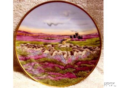 Victorian Plate Sheep in Field
