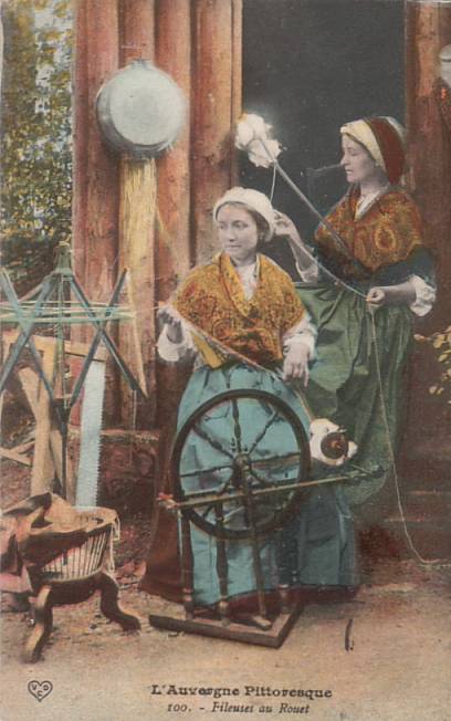 Woman Spinning Woman Skeining Off
