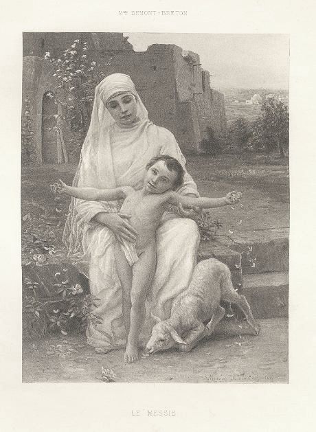 Woman with Child and Sheep