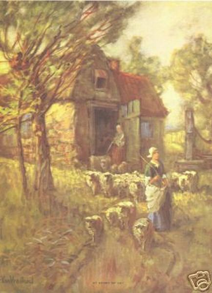 Women with Sheep in the Morning