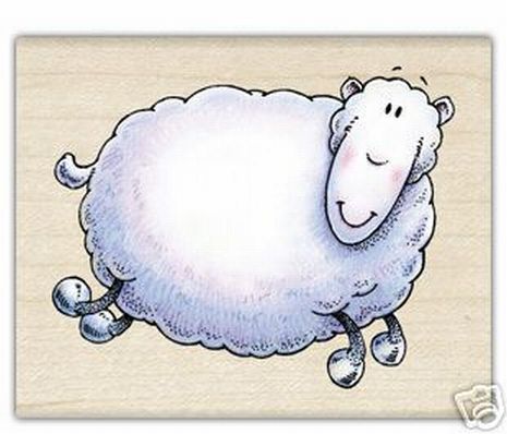 Wooly White Sheep Stamp