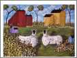 2 Sheep with a Purple House