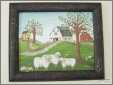 3 Sheep Folk Art