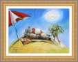 Bahama Mama Signed Togel Sheep Surrealism Art
