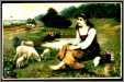 Barefoot Girl with Sheep