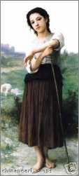 Barefoot Shepherdess with Sheep