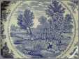 Blue Spode Sheep Washing Plate