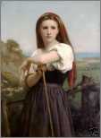 Bouguereau Young Shepherdess Sheep