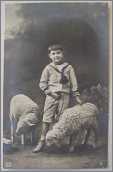 Boy with 2 Lambs