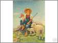 Boy with Collie and Sheep