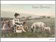 Boy with Rabits Pretzel and Sheep