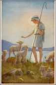 Child Shepherd and Sheep