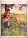 Children with Ewe and Lamb
