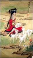 Chinese Girl with Lambs