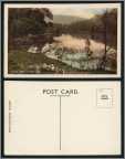 Cumbria Old Postcard Rydal Water Wansfell Sheep Lake