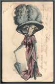 Elegant Woman Sheep with a Hat