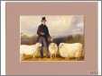 Gentleman with 2 Ewes and a Lamb