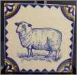 Hand Painted Sheeptile Signed Jose
