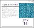 July 14 Open Twisted Rib Knit