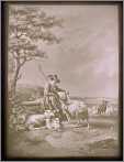 Litho Shepherd with Sheep