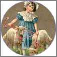 Little Girl with Lambs