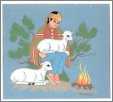 Navajo Boy with 2 Sheep