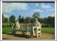 Postcard Man and Sheep on Park Bench Nottinghamshire