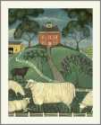 Sheep Folk Art Print
