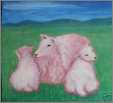 Sheep Painting Lamb Landscape