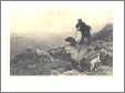 Shepherd with Sheep Looks Out to Sea