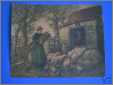 Shepherdess with Sheep and Kindling Wood