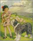 Small Shepherdess with Lamb and Old English Sheep Dog