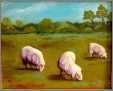 Three Sheep Grazing