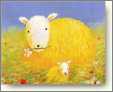 Yellow Ewe and Lamb