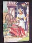 Young Woman at Spinning Wheel
